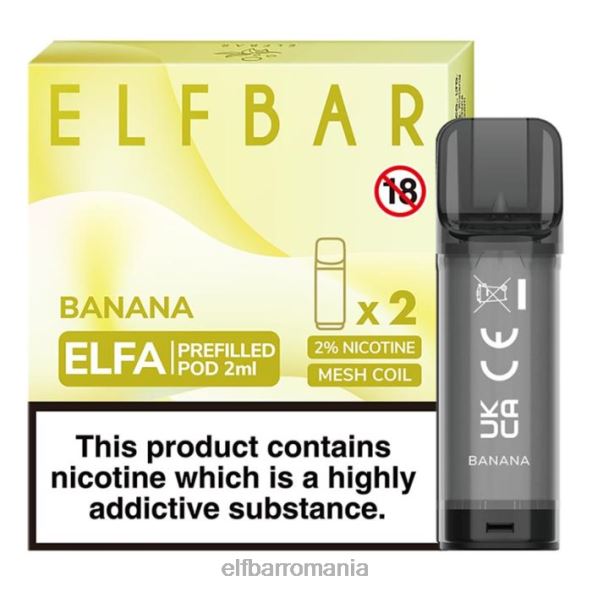 elfbar elfa pastă preumplută - 2ml - 20mg (pachet de 2) banană DF24S105