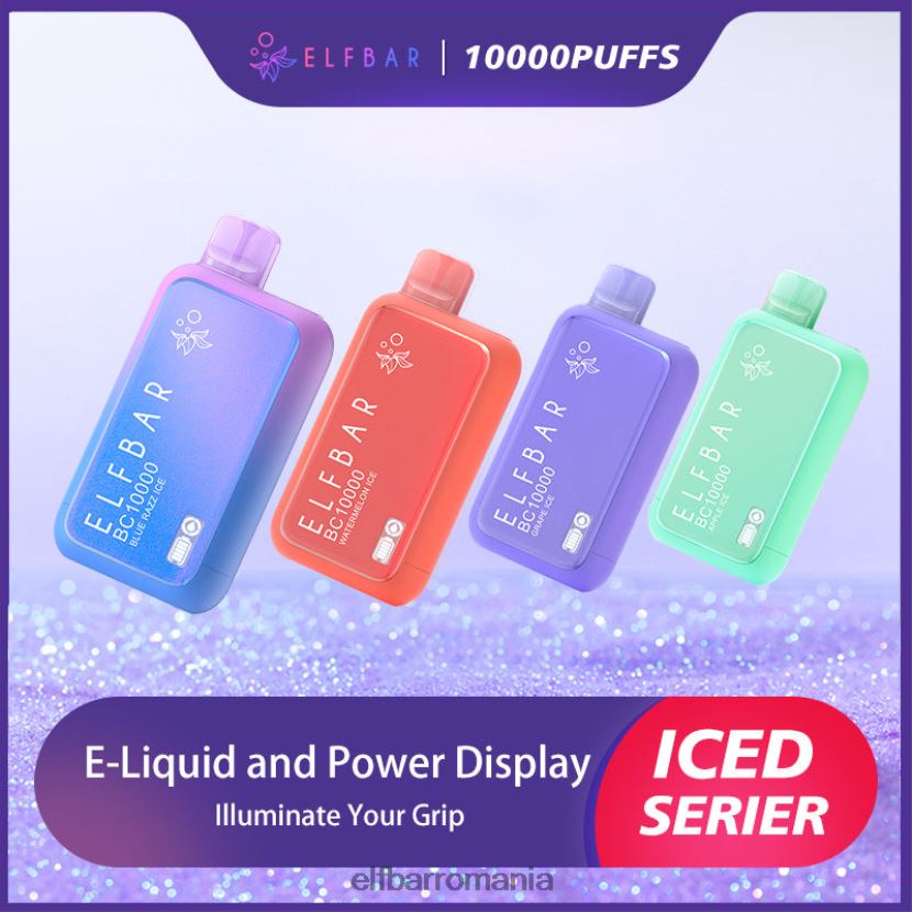 ELFBAR cea mai bună aromă vape de unică folosință seria bc10000 de gheață gheață albastră R06FNN1