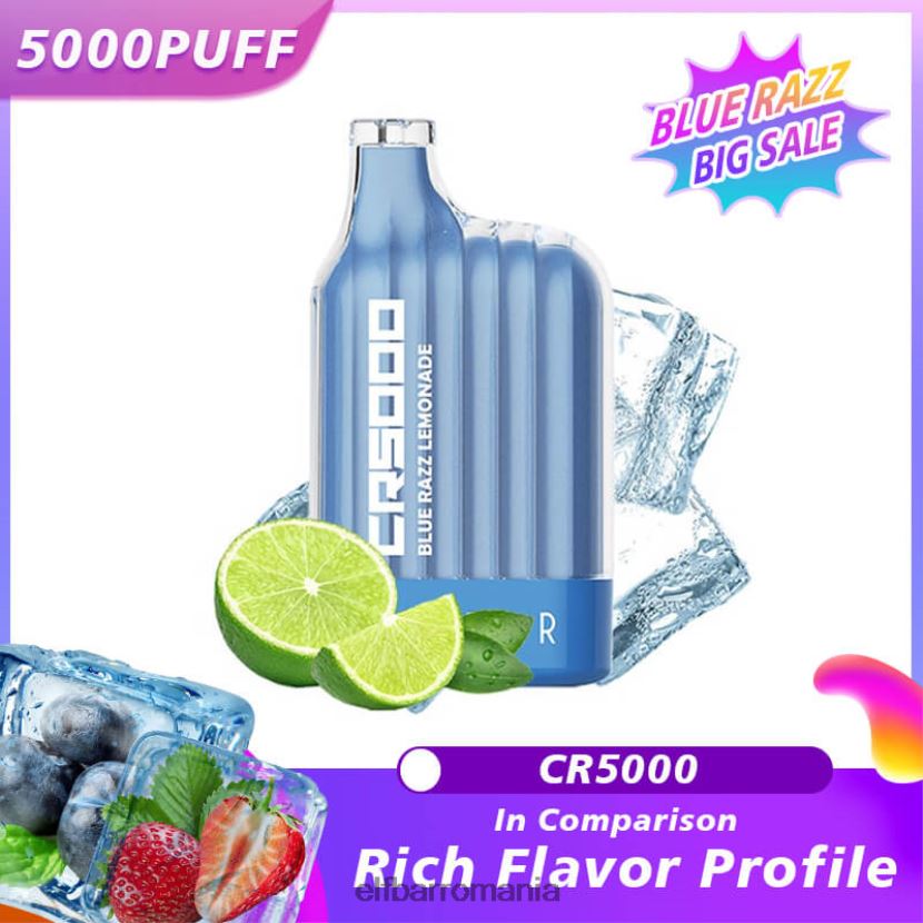 ELFBAR cel mai bun gust de unică folosință vape cr5000 blue razz limonada albastru razz R06FNN19