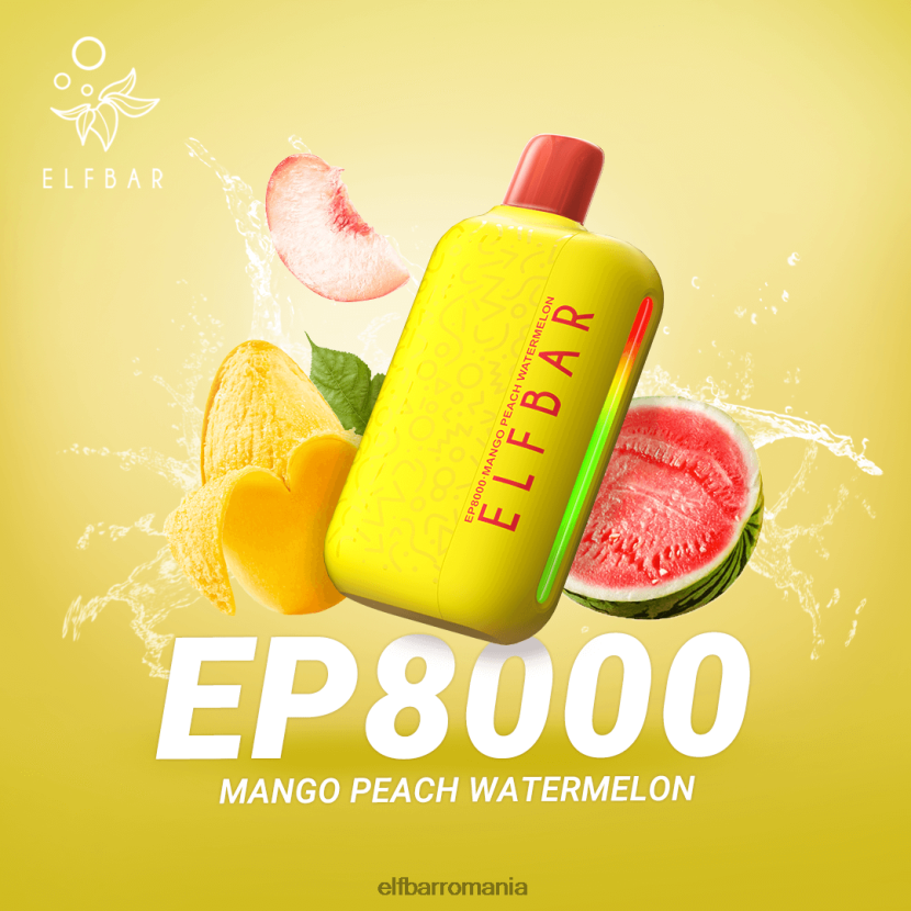 ELFBAR vaporizator de unică folosință noi ep8000 puf mango piersici pepene verde R06FNN71